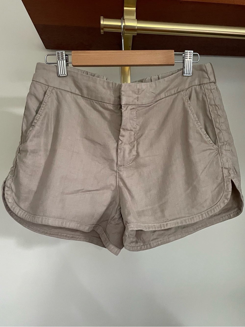 Level99 Tan Short, Tencil/Linen, Size 25